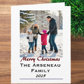 Moderne foto familie personaliseren feestdagenkaart