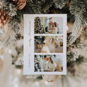 Moderne foto Familie Vakantie Kaart voor Kerstmis