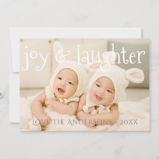 Moderne FOTO-Feestdagen Kaart, aankondiging, ander Feestdagenkaart (Voorkant)