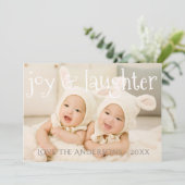 Moderne FOTO-Feestdagen Kaart, aankondiging, ander Feestdagenkaart (Staand voorkant)