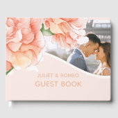 Moderne foto Floral Elegant Wedding Gastenboek (Voorkant)