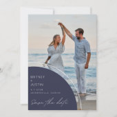Moderne foto Florida Beach bruiloft Save The Date (Voorkant)