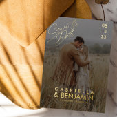 Moderne foto-Folie bruiloft bewaart de datum-Kaart Folie Uitnodiging