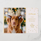 Moderne foto Folie Folie Feestdagenkaart (Voorkant)