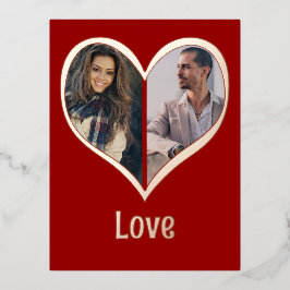 Moderne Foto Folie Heart Valentijnsdag Kaart