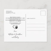 Moderne foto Funny Pet Wedding Dog bespaart datum Aankondigingskaart (Achterkant)