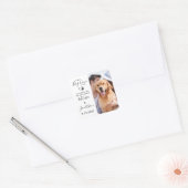Moderne foto Funny Pet Wedding Dog bespaart datum Vierkante Sticker (Envelop)