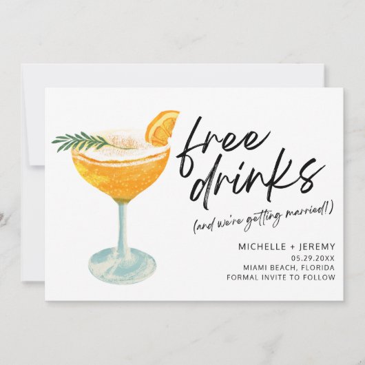 Moderne foto Funny Wedding Save the Date (Voorkant)