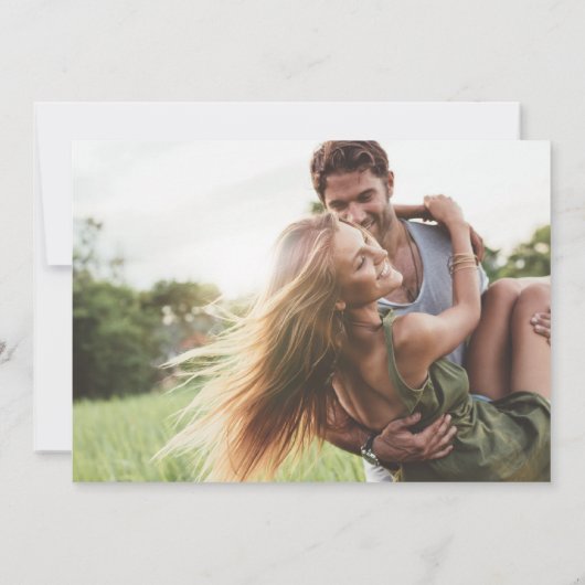 Moderne foto Funny Wedding Save the Date (Achterkant)