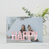 Moderne Foto Galentines Day Feestdagenkaart (Staand voorkant)