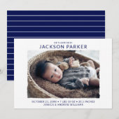 Moderne foto geboorte aankondiging (Voorkant / Achterkant)