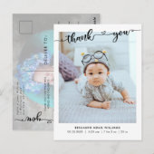 Moderne foto Geboorte Aankondiging & Dank u Briefkaart (Voorkant / Achterkant)
