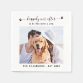 Moderne foto, gelukkig ooit na het huwelijk servet (Voorkant)