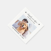 Moderne foto, gelukkig ooit na het huwelijk servet (Hoek)