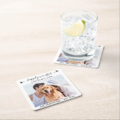 Moderne foto, gelukkig ooit na hondenweduwschap kartonnen onderzetters (Insitu)