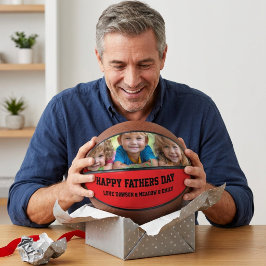 Moderne foto Gelukkige Vaderdag Personaliseer Basketbal