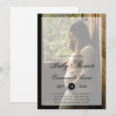 Moderne foto Genderneutraal Baby shower Kaart (Voorkant / Achterkant)