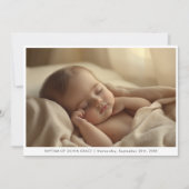 Moderne foto genderneutraal doopsel kaart (Voorkant)