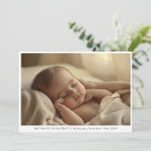 Moderne foto genderneutraal doopsel kaart (Staand voorkant)