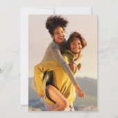 Moderne foto Geometric Comic Book Wedding Kaart (Achterkant)