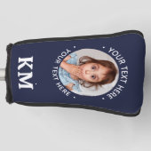 Moderne foto Gepersonaliseerd Golfer Sportief Mono Golfheadcover (Voorkant)