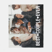 Moderne foto gepersonaliseerde beste paar ooit col fleece deken (Voorkant)