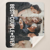 Moderne foto gepersonaliseerde beste paar ooit col sherpa deken (Voorkant)