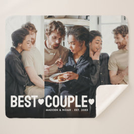 Moderne foto gepersonaliseerde beste paar ooit col sherpa deken