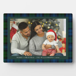 Moderne foto geplaatst Kerstfoto Tartan Fotoplaat