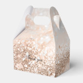 Moderne, foto, glitters bruidsfeest  bedankdoosjes (Achterkant)