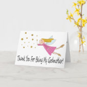 Moderne foto Godmother dank je kaart (Gele Bloem)