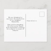 Moderne foto Gold Blue 2025 Afstuderen Aankondigingskaart (Achterkant)