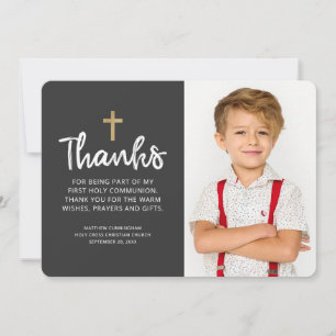 Moderne Foto Gold Cross Communauteit Hartelijk dan Bedankkaart