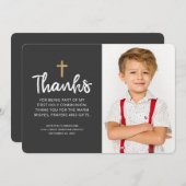 Moderne Foto Gold Cross Communauteit Hartelijk dan Bedankkaart (Voorkant / Achterkant)