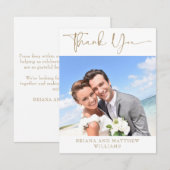 Moderne foto goud dank u kaart (Voorkant / Achterkant)