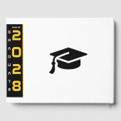 Moderne foto Goud Zwart Afstuderen Gastenboek (Achterkant)