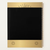 Moderne Foto Goud Zwart Elegante Custom Planner (Achterkant)