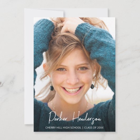 Moderne foto graduatie aankondiging (Voorkant)