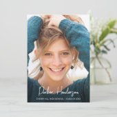 Moderne foto graduatie aankondiging (Staand voorkant)