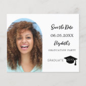 Moderne foto Graduation Party Save the Date kaart (Voorkant)