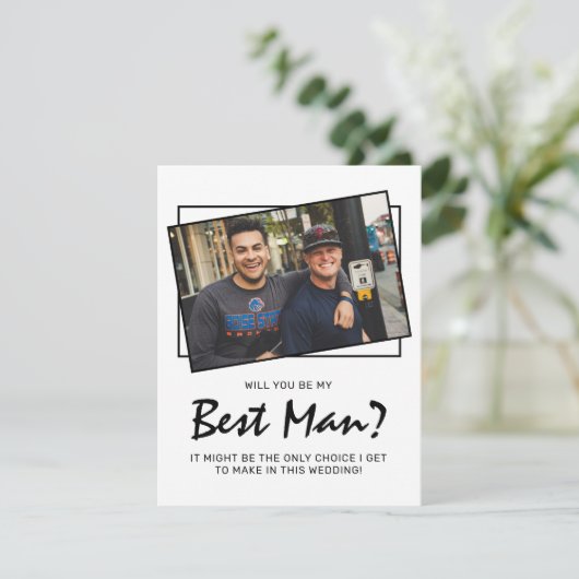 Moderne Foto Grappig Wil Je Mijn Getuige Zijn? (Staand voorkant)