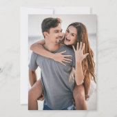 Moderne foto Grappige dinosaurus thema bruiloft Save The Date (Achterkant)