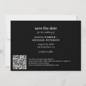 Moderne foto grappige QR CODE bruiloft Save The Date (Achterkant)
