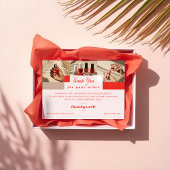 Moderne Foto Grid Nail Salon Bestellen Dank u kaar Bedankkaart