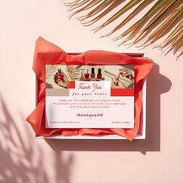 Moderne Foto Grid Nail Salon Bestellen Dank u kaar Bedankkaart