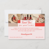 Moderne Foto Grid Nail Salon Bestellen Dank u kaar Bedankkaart (Voorkant)