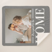 Moderne foto grijs Het is goed om thuiscitaat te z Sherpa Deken (Voorkant (horizontaal))