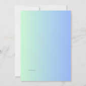 Moderne foto groen blauw verloop opslaan de datum kaart (Achterkant)