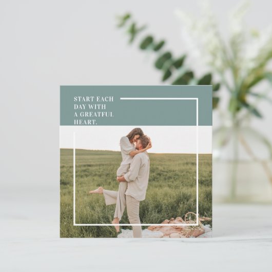 Moderne foto Groene familie — liefdevol cadeau (Staand voorkant)