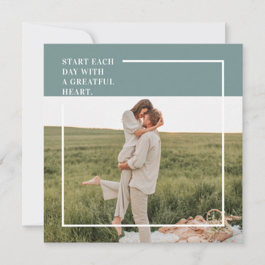 Moderne foto Groene familie — liefdevol cadeau (Voorkant)